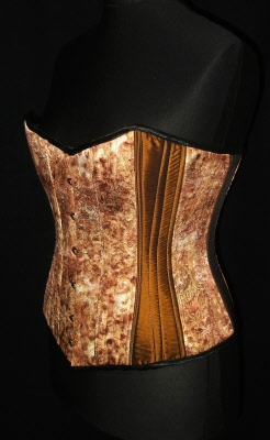 Gold Brocade & Bronze Taffeta Shaped Top